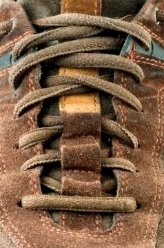 Suede shoe close up Stock Photos