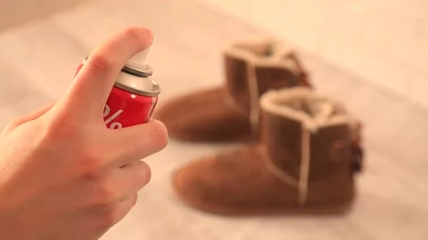 SUEDE SHOES CLEANING Stock Footage 155071016