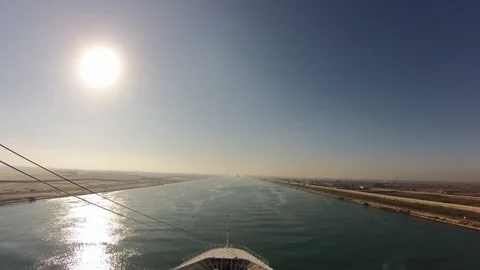 Suez Canal, Egypt, timelaps Видео 88395885