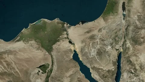 Suez canal Map animation, Map Suez canal zoom in Stock Footage 309412253