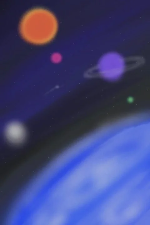 Suface of blue earth on dark space Stock Footage 264154743