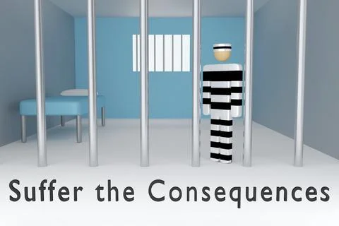 Suffer the Consequences concept Stock Illustration