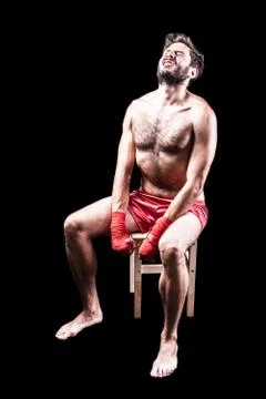 Suffering boxer Stock Photos