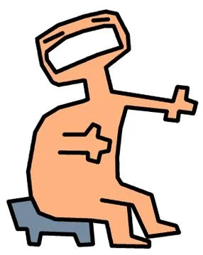 Suffering kid Stock Illustration