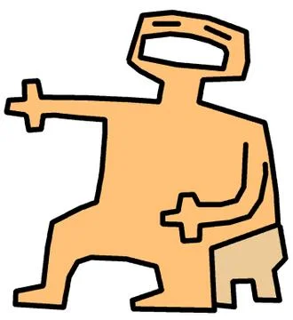 Suffering person Stock Illustration
