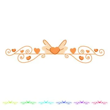 Suffering wedding border ornament vector cartoon graphic Stock Illustration
