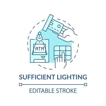 Sufficient lighting concept icon 스톡 일러스트