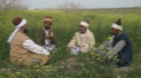 Sufi are Sitting Defocussed Stock Footage 46065558