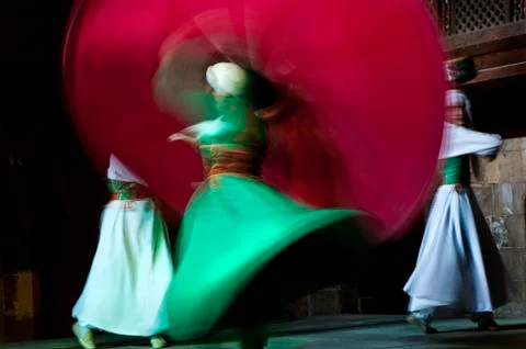 Sufi dance in Cairo, Egypt. Stock Photos