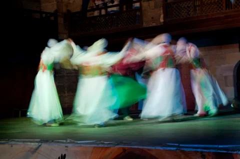 Sufi dance in Cairo, Egypt. Stock Photos