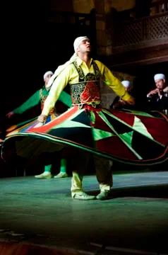 Sufi dance in Cairo, Egypt. Stock Photos