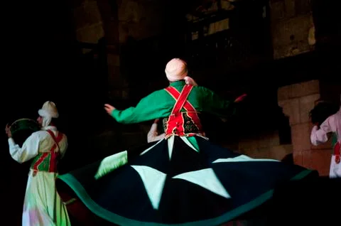 Sufi dance in Cairo, Egypt. Stock Photos