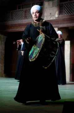 Sufi dance in Cairo, Egypt. Stock Photos