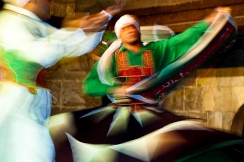 Sufi dance in Cairo, Egypt. Stock Photos