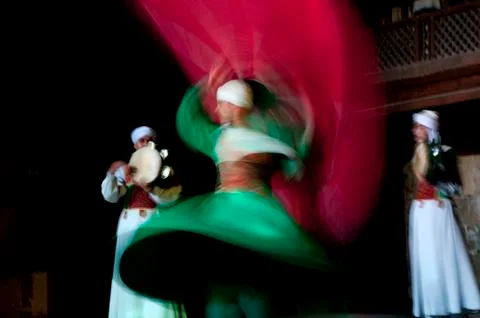 Sufi dance in Cairo, Egypt. Stock Photos