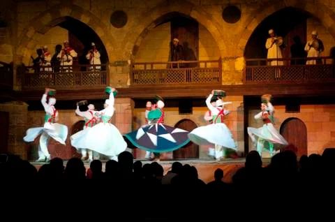 Sufi dance in Cairo, Egypt. Stock Photos
