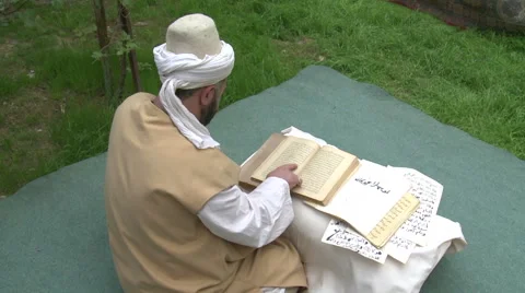 Sufi Dervish Reading Arabic Stock Footage 46066541