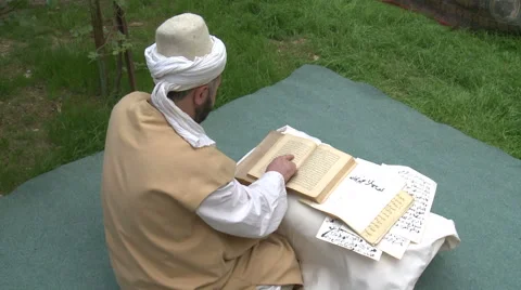 Sufi Dervish Reading Arabic Stock Footage 46067412