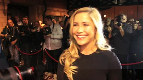 Sugababe Heidi Range on the red carpet at The Commitments opening night Stock Footage 32466174