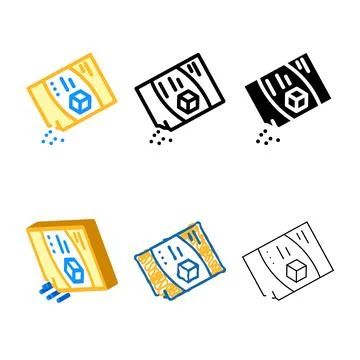 Sugar add color icon vector minimal Stock Illustration