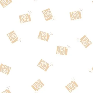 Sugar add glyph vector seamless pattern Illustrazione stock