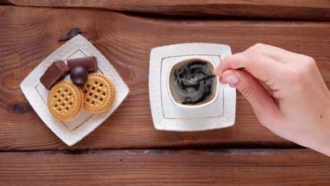 Sugar Added to Steaming Espresso 스톡 동영상 260684614