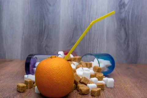 Sugar and fruit Stock Photos