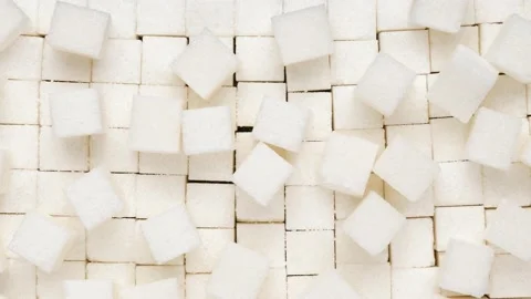 Sugar - background. Pressed sugar. Stock Footage 139758042