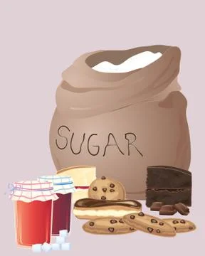 Sugar bag Stock Illustration
