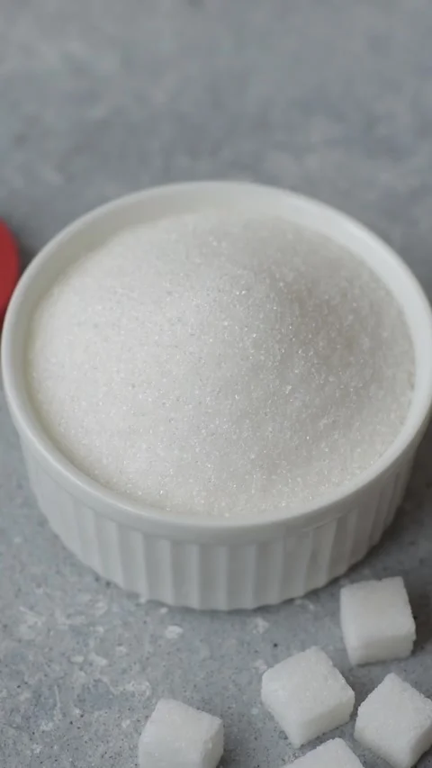 The sugar ban sign as a concept to stop the problem of diabetes and obesity. The Stock Footage 336977161