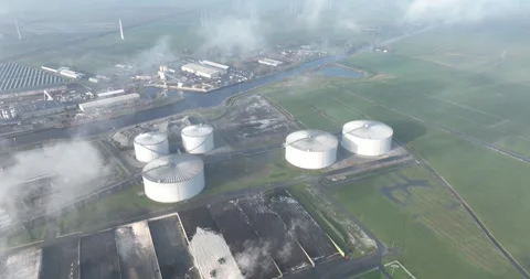 Sugar beet processing factory. Smoke stacks in the agricultural business Stock Footage 263436211