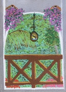 Sugar bird feeding Stock Illustration