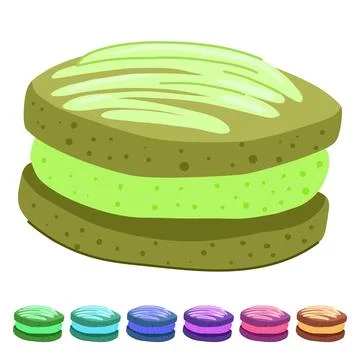 Sugar biscuit cookie vector cartoon graphic Stock Illustration