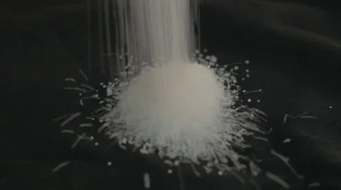Sugar on black background 스톡 동영상 43240545