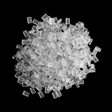 Sugar On Black Background Macro Close Up Stock Illustration