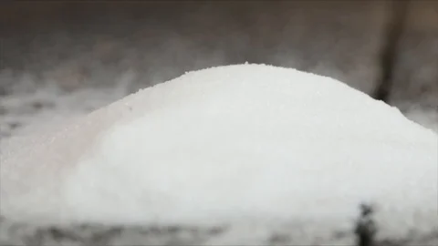 Sugar blown away Wind Closeup Stock Footage 99166545