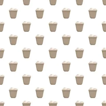 Sugar bowls seamless pattern on white background 스톡 일러스트