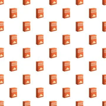 Sugar box pattern background for food and sweet concepts Stockillustratie