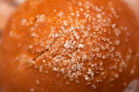 Sugar bun close-up Stock Photos