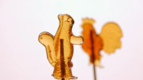 Sugar candies on stick Stock Footage 12561916