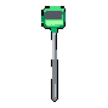Sugar candy thermometer pixel art vector illustration Illustrazione stock
