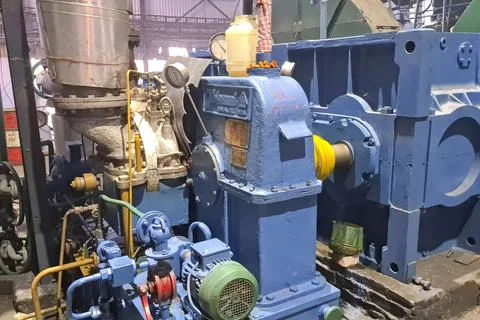 Sugar cane, acceptance and processing plant. Process units, pipelines, and .. 写真素材