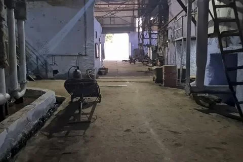 Sugar cane, acceptance and processing plant. Process units, pipelines, and .. Фото