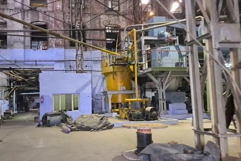 Sugar cane, acceptance and processing plant. Process units, pipelines, and .. Фото