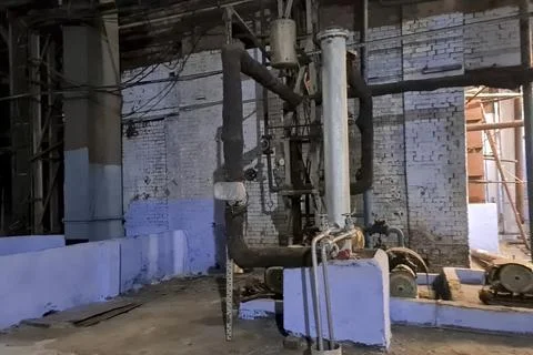 Sugar cane, acceptance and processing plant. Process units, pipelines, and .. 写真素材