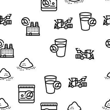 Sugar Cane Agriculture Seamless Pattern Vector Stock Illustration