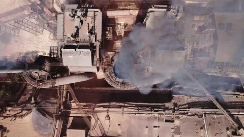 Sugar cane industrial mill processing plant in Brazil. Sugarcane plant produc Stock Footage 168114532