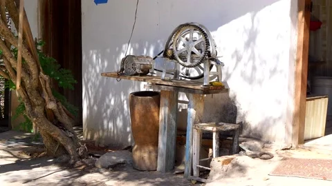Sugar Cane Juice Making Machine at Country House in Vale do Capao, Brazil Stock Footage 237477528