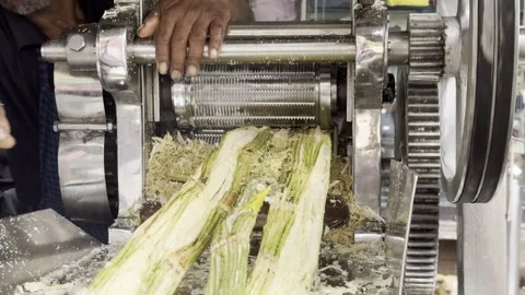 Sugar Cane Juice Press Machine Street Vendor Mumbai 库存影片 327911915