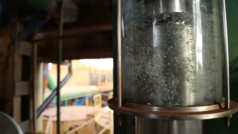 Sugar cane refinery distillery work Stock Footage 93028343